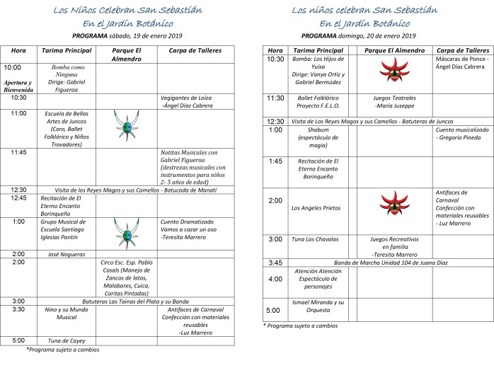 los niños celebran san sebastián programa 2019